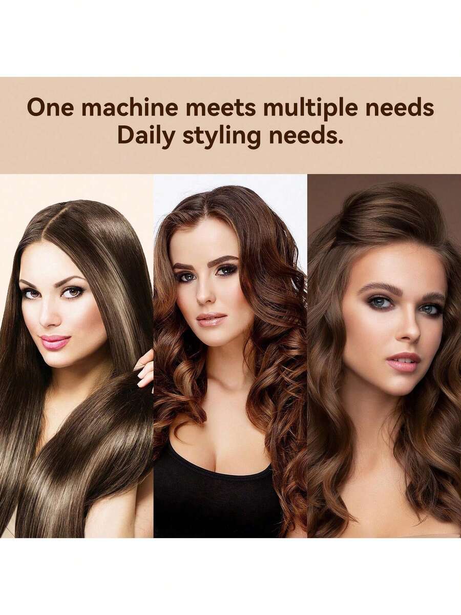 UKLISS 8合1可折叠多功能热风梳，大功率负离子吹风机，快速干发，智能温控 - 灰色 - 查看 1