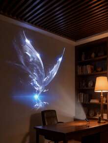 水晶梦幻蝴蝶USB供电智能灯，360度可调，卧室装饰氛围LED投影灯，可用于墙壁、天花板、地板等场景投影照明，适合作为精致小礼物或情人节礼物赠送。 - 黑色 - 查看 10