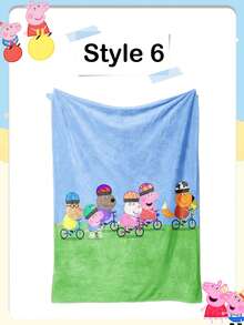 Peppa Pig Cobertor Acolchoado e Espesso de Flanela Cartoon para Dormitório e Quarto, Cobertor Acolchoado Grosso - Multicolorido - Visão 9