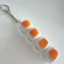 1pc Caramel Bread Shaped Keychain, Mechanical Keyboard Switch Tester, Keyring, Desktop Decor, Phone Charm, Creative Fidget Toy - Multicolor - View 12