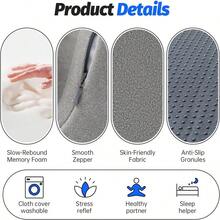 Office & Car & Gaming Neck Pillow, Ergonomic Memory Foam for Comfortable Napping and Neck Support - GRIS - Ver 6