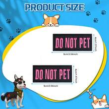 2 PCS  Patches With Removable Tactical Hook Loop Embroidered In Training Patch Do Not Pet WorFKing Dog Patch For Vest Harnesses Collars Leashes,PinkDONOTPET2PCS - Màu hồng DONOTPET2PCS - Xem 3
