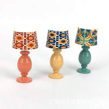 Miniature Dollhouse Accessories - Mediterranean Style Desk Lamp, Toy Food Display, Mini Study Room Model, Handmade DIY, Collection Display, Holiday & Birthday Gift, Model Enthusiasts Essential [Non-Illuminating] - Multicolor - View 4