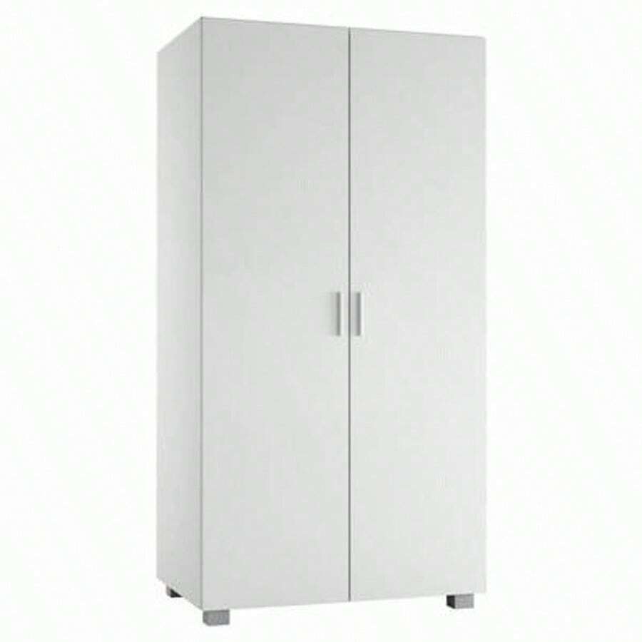 Kids 2-Door Wardrobe - White - View 1