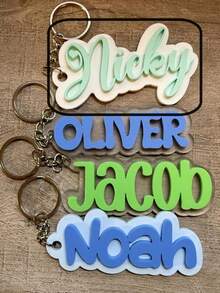 Personalized Acrylic Name Keychain Custom Name Tag For Backpack Diaper Bag Lunch Box Accessories - Personalized Retro Name Acrylic Keychain - View 7