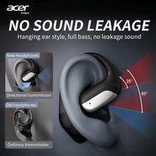 Acer 宏碁 OHR545 无线蓝牙耳机，耳挂式设计，带显示屏，配备充电盒，支持降噪和杜比音效，佩戴舒适，适合运动、跑步、骑行，兼容智能手机和平板电脑，是理想的礼物之选。 - 均碼 - 查看 9