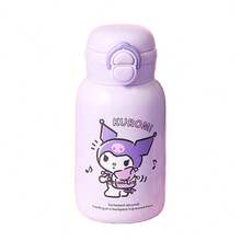 Miniso Sanrio Kuromi 500mL/16.91oz Dual-Drink Belly Insulated Cup (ZG): Durable 304 Stainless Steel Material, Vacuum Insulation (Keep Hot For 6H/ Cold For 12H), Dual-Drink Design, Stylish Kuromi Print + Text Detail, Lightweight Portable, Multi-Scene Use (Office/School/Outdoor), Practical Sanrio Themed Insulated Tumbler (1 PC)