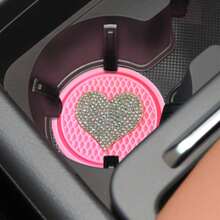 2入組卡通恐龍圖案矽膠防滑汽車杯墊