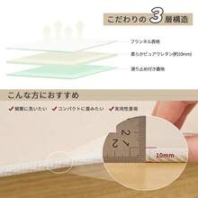 Lagua 円形洗えるカーペット 3 サイズ展開（R100/R140/R200 滑り止め加工（ドット柄） 高密度織・雑巾拭き・自宅洗濯機丸洗い 冬暖房節電（ホットカーペット併用）・夏肌触り滑らか リビング・ダイニング・子供部屋・玄関対応 - ウェーブアイスグレー(IGY) - チェックする 5