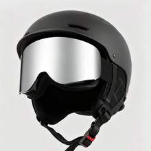 成人滑雪镜（1副），双层防雾镜片，无框广角滑雪镜，冬季户外运动防护眼镜，雪地摩托护目镜，舒适柔软泡沫，防滑镜带 - 彩色 - 查看 9