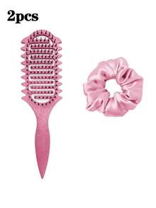 2/4/5/6/12 件套男女通用升级版美发造型梳套装，包含 9 排尼龙气垫造型梳 + 卷发梳 + 蓬松梳 + 尖尾梳 + 边缘梳 + 喷雾瓶 + 鸭嘴夹 + 花朵发夹 - 彩色 - 查看 9