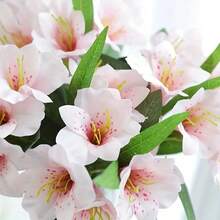 3 piezas de flores de narciso artificial, tallos flexibles, opciones de color blanco, rojo y champán, adecuadas para Pascua, Día de la Madre, Acción de Gracias, Día de San Valentín, decoración de jarrones, decoración de la sala de estar, centro de mesa - Multicolor - Ver 8