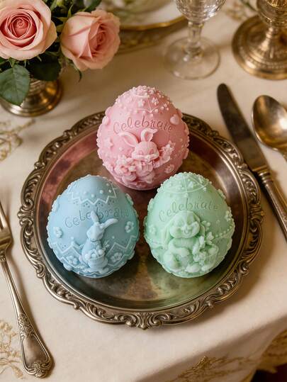 1pc Easter Bunny Ear Shaped Candle Mold, Suitable For DIY Scented Candles, Plaster Relief Decorations, Resin Art, Clay Crafts, And Cement Creative Ornaments. Applicable For Easter Family Parties, New Year Spring Celebrations, Valentine's Day Romantic Gifts, Mother's Day Handmade Blessings, And Birthday Party Decorations. The Mold Design Cleverly Integrates Classic Holiday Elements, With Non-Deformable Material For Easy Demolding And Repeated Holiday-Themed Handicraft Production.