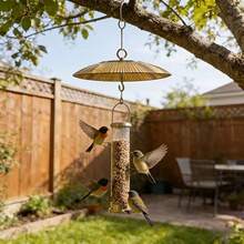 Robuster Kunststoff Vogelhaus Schutz - Eichhörnchen Abweiser, Kolibri Futterspender Schatten, leicht zu reinigende Eichhörnchen sichere Ummantelung, ideales Outdoor Vogelfutter Zubehör Geschenk für Vogelliebhaber - Einheitsgröße - Übersicht 6