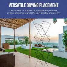 Harewood 3 Tier Clothes Airer | Drying Rack, Compact & Portable | 3 Models Available | Fast Dispatch From UK Seller - 3 Tier Compact Laundry Airer - View 6