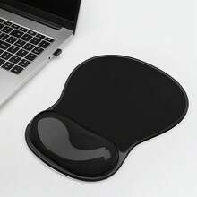 Gel Wrist Rest For ,Ergonomic Pad With Clear Cushioned Pa 1lm Rest,Gel  Pad With Wrist Support,Small Desk Mat,Office Desk Work Accessories For Women,Carpal Tunnel Relief (C-Black) - C-Black - 查看 1