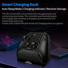 Lenovo S07 Pengontrol Gaming yang Nyaman, Nirkabel Tiga Mode, Daya Tahan Baterai Sangat Lama, Desain Ringan, Sempurna untuk Bermain Maraton, Kompatibel dengan Nintendo Switch, PC, dan Ponsel, Hitam - Hitam - View 10