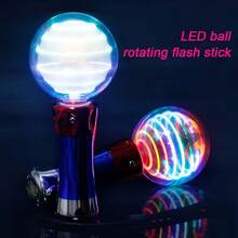 LED旋转灯棒，LED彩色旋转棒，炫彩旋转灯光秀，适用于音乐节、生日派对、婚礼、庆典和特殊场合，创意礼物，适合作为儿童/家人/朋友的生日礼物装饰道具（不含电池）