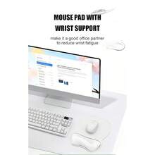 Gel Wrist Rest For ,Ergonomic Pad With Clear Cushioned Pa 1lm Rest,Gel  Pad With Wrist Support,Small Desk Mat,Office Desk Work Accessories For Women,Carpal Tunnel Relief (B-Purple) - B-紫色 - 查看 9
