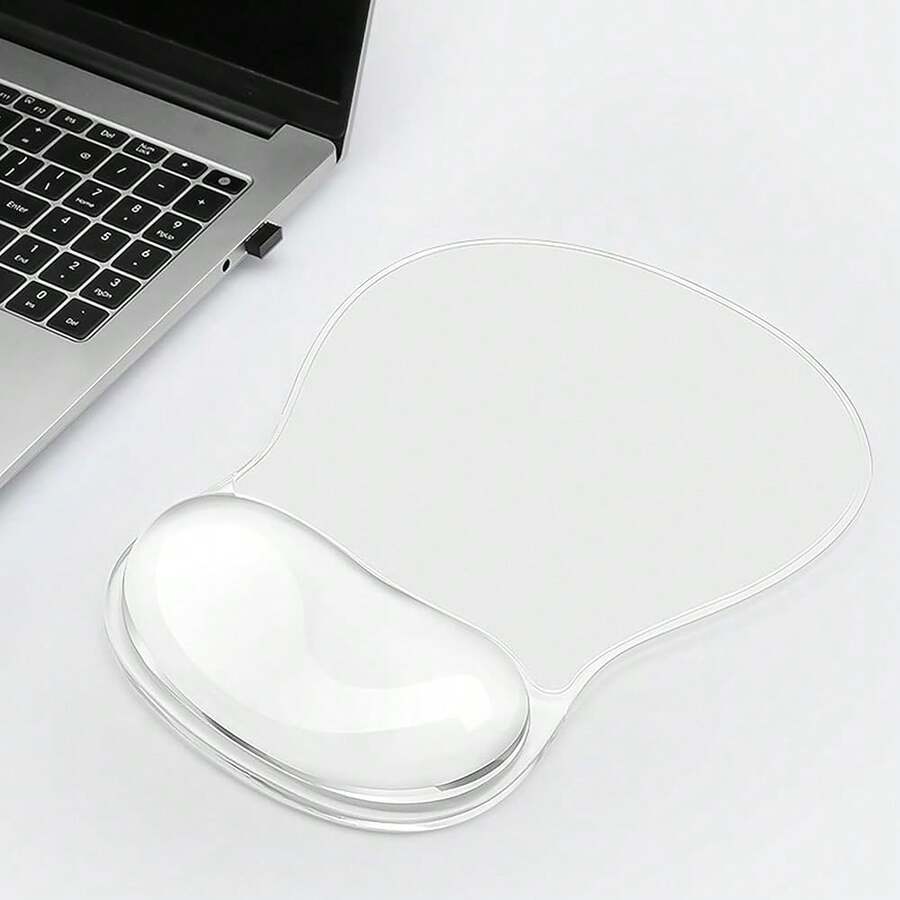 Gel Wrist Rest For ,Ergonomic Pad With Clear Cushioned Pa 1lm Rest,Gel Pad With Wrist Support,Small Desk Mat,Office Desk Work Accessories For Women,Carpal Tunnel Relief (C-Clear) - C-Clear - 查看 1