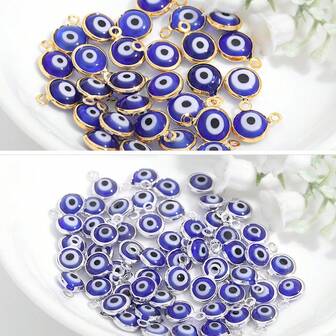 40 יחידות/80 יחידות תליון עין השטן, ניתן להשתמש בו לשרשרת או צמיד