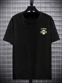 Camiseta de entrenamiento divertida de pug con motivo de levantamiento de pesas, material premium, ajuste cómodo, transpirable, estilo hip-hop callejero, impresión artística, nuevo lanzamiento, impresa en ambos lados. - Negro - Ver 2