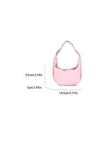 1pc Mini Lipstick Handbag, Zipper Closure, Solid Color, Fashion For Teenagers, Suitable For Ramadan, Shopping, Gathering, Party, Daily Use - A - View 3