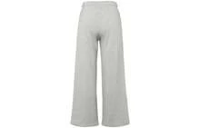 Nike Sportswear Solid Color Brand Logo Mid-Rise Loose Wide Leg Drawstring Casual Pants, Grey - Grey - View 3