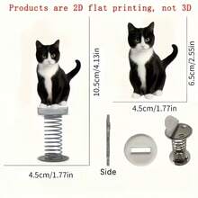 Cute Cat Desk Decor, Suitable For Desktop Spring Decoration, Ideal Gift For Parents And Friends - one-size - View 5