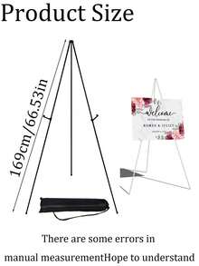 1 pieza Caballete de exhibición plegable, Caballete trípode portátil, Caballete de metal ajustable en blanco/negro, Adecuado para letreros de boda, carteles, pinturas, anuncios de ceremonias, regreso a la escuela, exhibiciones de pancartas de cumpleaños - Multicolor - Ver 9