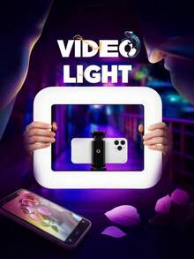 Borriig 11-Inch Handheld Ring Light, Portable USB/Battery Powered RGB LED Light Panel - Over 16 Color Options, 1800mAh Battery Capacity, Rechargeable Multicolor Light, Suitable For Selfie, Photography, Videography, Indoor/Outdoor Lighting, Compact Square Design For Photography Background, Room Decor - Handheld Fill Light and 1.1-meter Tripod (tripod Optional) - View 5