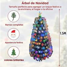 Árbol de Navidad LED con Enchufe USB Decoración Navideña Compacta y Brillante Ideal para Escritorio Dormitorio y Oficina Decoración Fácil y Segura - Tipo de Enchufe A USA (110-127V) - Ver 2