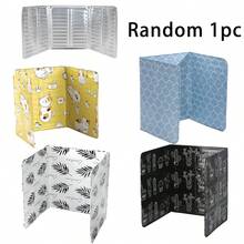 2pcs/1pc Kitchen Oil Splash Guard, Cooking Splash Proof Board, Gas Stove Splash Water Shield, Multifunctional Foldable High Temperature Resistant Aluminum Foil Oil Splash Guard - Multicolor - View 7