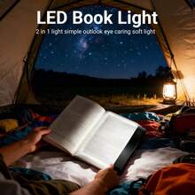 Multi-Functional LED Flat Panel Reading Lamp, Portable, Eye-Friendly, Adjustable Color Temperature, Ideal For Reading, Writing, And Bedrooms, With Touch Control. - Màu đen (kèm cáp USB) - Xem 4