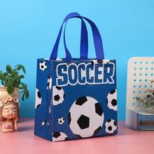25PCS Football-Themed Party Tote Bag Packs With Handles - 4 Uniquely Designed Gift Packaging Bags, 9"X8.6"X4.3", Non-Woven Fabric Gift Bags, Shopping Bags, Suitable For Sports Party Decorations - Multicolor - View 5