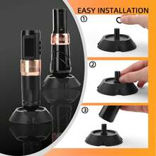 Black PLA Lightweight Storage Ink Cartridge Pen-Style Motor Tattoo Machine Wireless Pen Desk Fixed Base Vertical Display Tattoo Machine Rack