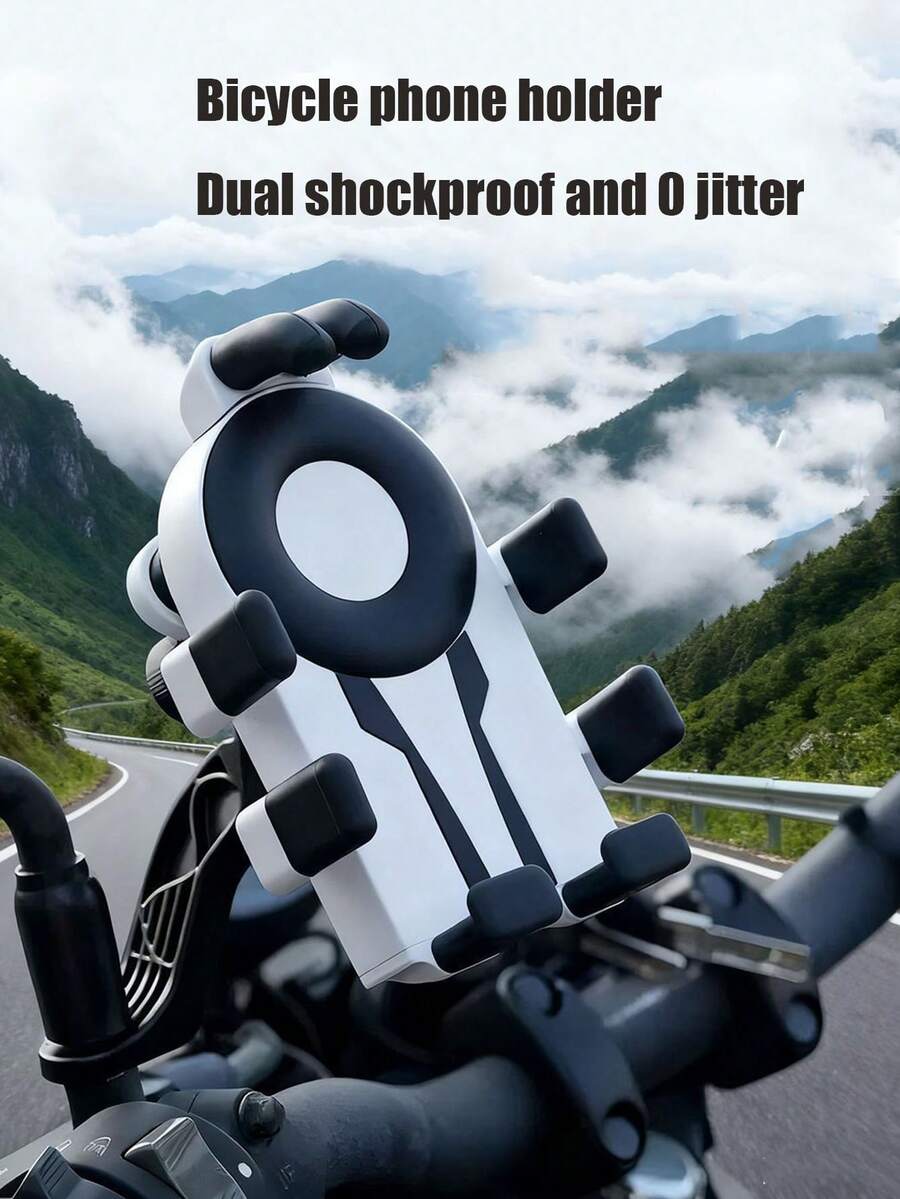 1个自行车/摩托车/踏板车户外骑行防抖章鱼式手机支架，兼容、安卓手机，生日礼物，送给家人、朋友的礼物，适用于自行车和电动自行车户外骑行，生日户外骑行摩托车配件，自行车手机支架，自行车配件
