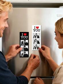 1/3/5pcs Customized Rectangular Fridge Magnets, Personalized With Photos, 5 Styles Available, Suitable For Couples Anniversary, Valentine's Day, Students Photo Display And Memo - Multicolor(Paper Fridge Magnets) - View 6