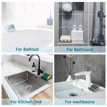 Dishes, Upgrade Suction Silicone Shower Soap Dish With Drianage, Bar Soap Holder Amp Saver Waterfall SelfDraining To Keep Your Bar Soap Organized And Clean 2, Grey - Grey2 - View 5