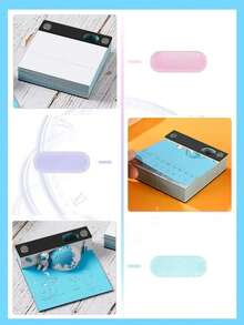 3D Paper Carving Earth Day Calendar Notepad, Creative High-Quality Tear-Off Sticky Notes - Blue - View 4