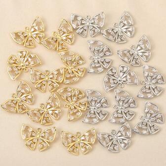 三件套DIY时尚精致优雅的铜质吊坠，镀18K金，镶嵌锆石，璀璨夺目，用途广泛。款式多样，可用于制作耳环、项链、吊坠、手链或任何首饰的装饰。