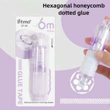 1 Pack High-Viscosity Rotary Push-Button Glue Dispenser, Double-Sided Tape For Scrapbooking Supplies, Adhesive Tape Roller For Crafts, Scrapbooking, School Office, And Logbook Items - Multicolor - View 14