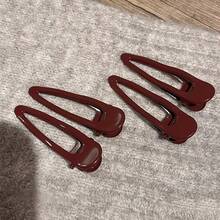 2 Pieces/2026, New Year's Atmosphere, Burgundy Hair Clips - Non-Slip, Durable, Simple Design, Compact And Portable, Suitable Everyday Wear, Lightweight And Small, Elegant Hair Accessory, New Year's Style Hair Clips. - 2個 - 查看 3
