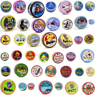 Mattel 美泰圣诞礼物，家庭聚会找不同卡牌游戏，适合2-8名玩家，趣味多人游戏，是家庭聚会、派对、情人节礼物、生日礼物的理想之选。