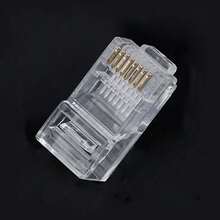 腾鑫康 (TXK) Cat5e RJ45 连接器 - 8P8C 非屏蔽 (UTP) 以太网插头，镀金铜触点，兼容 Cat5/Cat5e/Cat6 以太网线（100-1000 个），不含线缆 - 無色 - 查看 5