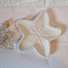 DIY Resin Mold Ocean Starfish Asymmetrical Tray Dish Vanity Tray Mold, Plaster Drip Glue Mold Starfish Shaped Jewelry Tray, Silicone Mold Suitable For DIY Handmade, Daily Tray Making, Candle Holder Making - White - View 9