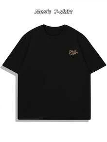 Camiseta "Get In Loser" con motivo de esqueleto de ataúd, algodón suave, informal, cómoda, resistente, estampado gráfico único, recién llegada, impresa por ambos lados. - Negro - Ver 2