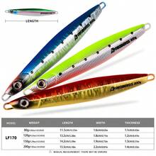 PRO BEROS Proberos 1pc Vertical Jigging Spoon Lure, 80g/120g/150g/200g Saltwater Fishing Jig, Fast Sinking Deep Sea Jig Spoon Lure Suitable For Tuna, Salmon, Grouper, Bream, Loach And Other Fish - Color a - View 2
