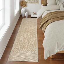 Alfombra lavable de cocina de 2 x 6 pulgadas, corredores marroques para pasillo, antideslizante, bohemia, suave, alfombra geometrica para lavandera, entrada, recmara Kakhi, 2 x 6 pies