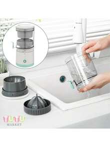 Exprimidor EléCtrico InaláMbrico, Recargable, MáQuina Exprimidora De CíTricos Con Carga USB, PortáTil Exprimidor Manual Con Cable De Carga, Extractor De Frutas PortáTil Con USB, MáQuina InaláMbrica De Jugo De CíTricos, Exprimidor EléCtrico De CíTricos, Prensa PortáTil Para Naranja, LimóN Y Pomelo, De Un Solo BotóN, FáCil De Usar Y Limpiar, Para Uso DoméStico, Dormitorio, Viaje Y Exterior, Adecuado Para Naranjas, Limones, Pomelos Y Otras Frutas - Blanco - Ver 7